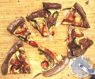 Pizza cut into pieces
